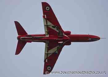 Red Arrows make flyover on the way to D-day events