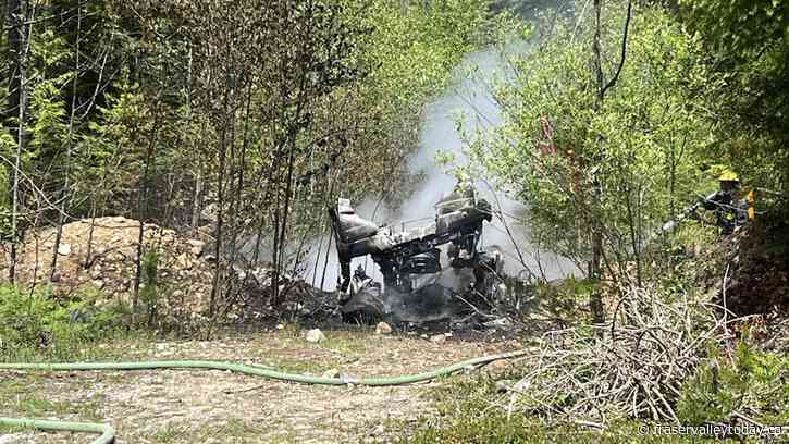 Chilliwack River Valley Fire Dept. douses motorhome fire near Post Creek