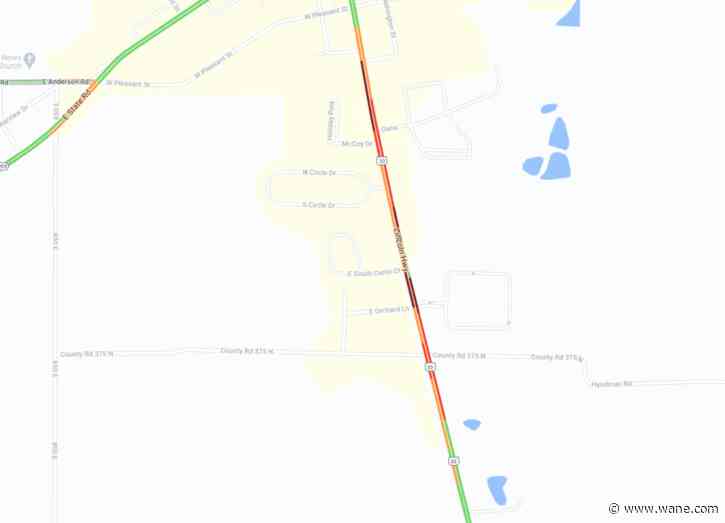 Crash shuts down US-33 south of Churubusco