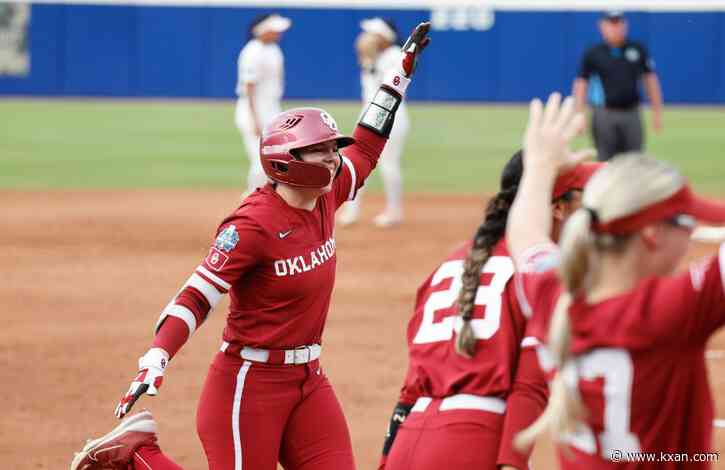 Oklahoma wins record fourth straight NCAA softball title, beating Texas 8-4 for 2-game sweep