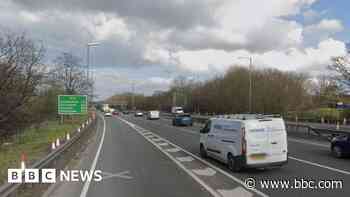 Two-car crash partially closes dual carriageway