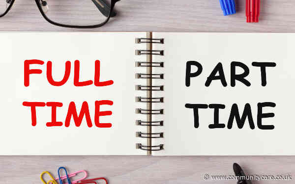 Proportion of social work roles offered part-time grows slightly but remains less than a quarter