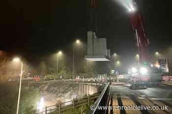 A19 closure in County Durham for footbridge works delayed due to high winds