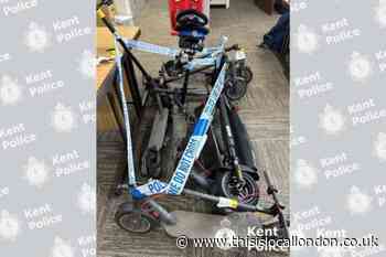 Dartford High Street 10 illegally ridden e-scooters seized