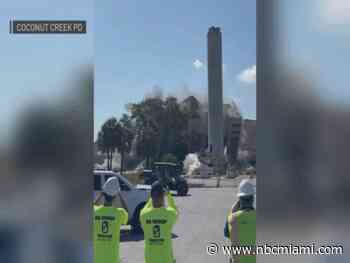 Video shows controlled demolition of plant and 199-foot chimney in Deerfield Beach