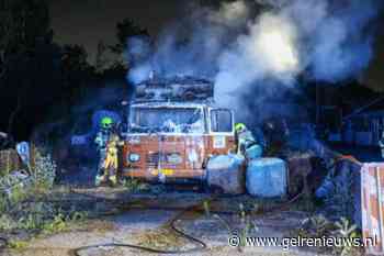 Te koop staande camper in brand gestoken