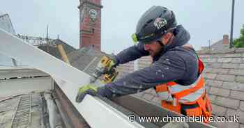 Whitley Bay Metro station canopy work under way a year after Storm Otto damage
