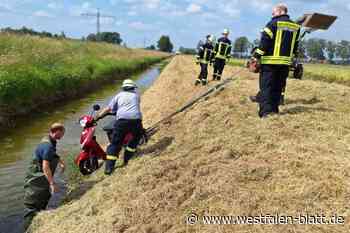 Mann stürzt mit E-Roller in die Kleine Aue