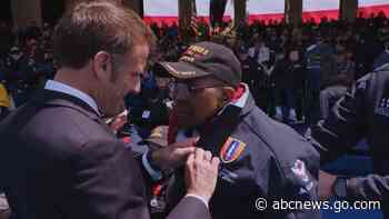 WATCH:  Macron gives Legion of Honor award to 11 US WWII vets