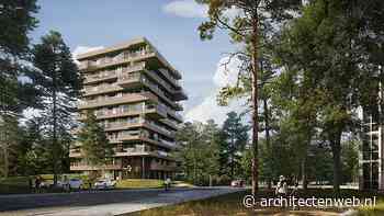 Gestapelde bosvilla's midden in de natuur