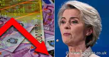 Euro plummets against the Pound to almost a two-year low after EU election shock