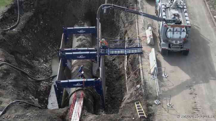 Work continues around the clock to fix broken Calgary water main