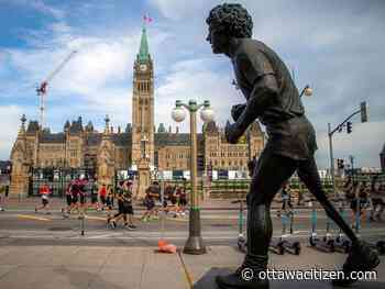 Terry Fox statue being moved to Sparks Street today
