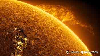 Astrophotographer gets close-up look at monster sunspot that led to May's global auroras