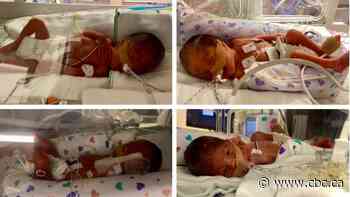 Last of quadruplets born on leap day to Sask. family joins her siblings at home