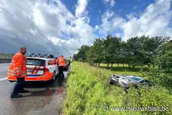 Vrouw belandt  met wagen in gracht langs E403
