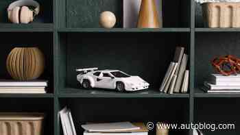 Lamborghini Countach 13-inch Lego replica features scissor doors and a V12