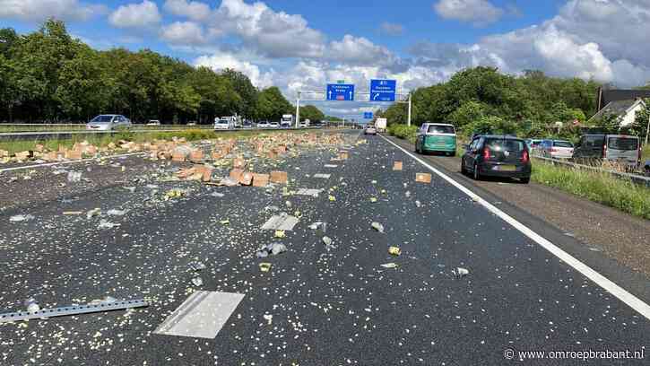 Ananas verspert verkeer de doorgang op de snelweg