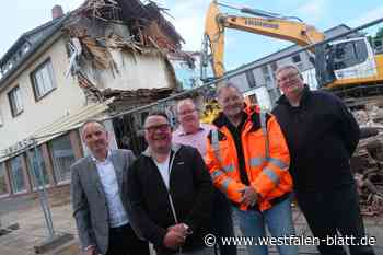 Kobusch-Gebäude in Bad Oeynhausen: Abriss hat begonnen