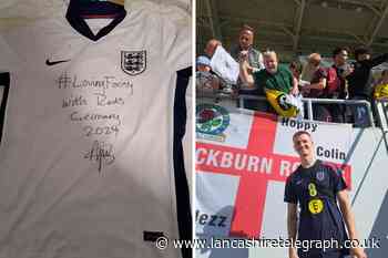 Blackburn’s biggest England fan meets Adam Wharton at Euros