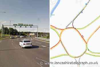 Delays at busy Blackburn roundabout following crash