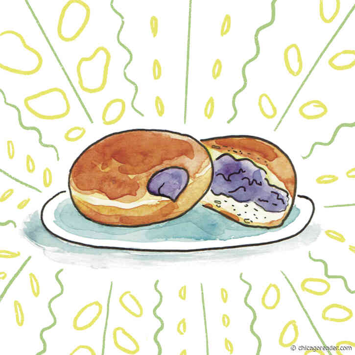 Ube bismark at Somethin’ Sweet Donuts