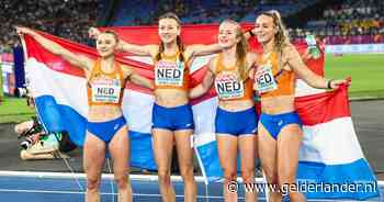 Estafettevrouwen euforisch na Europese titel, estafettesprinters ondanks zilver nog niet naar Spelen