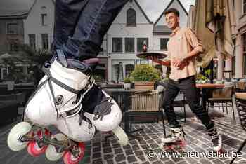 Rolschaatsende ober Enes (21) steelt de show op terras Mechels restaurant: “Toen ik hem in Antalya bezig zag, zei ik ‘die moeten we hebben’”