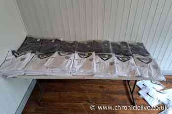 200 fake England shirts and 27,000 illegal cigarettes seized from North Tyneside property