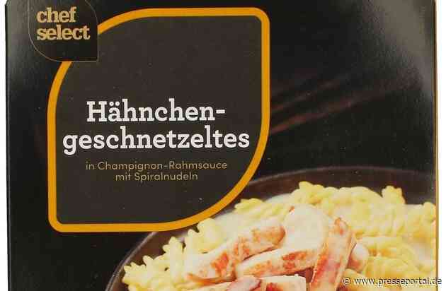 Der Hersteller Allgäu Fresh Foods GmbH & Co. KG informiert über einen Warenrückruf des Produktes "Chef Select Hähnchengeschnetzeltes in Champignon-Rahmsauce mit Spiralnudeln, 400g"