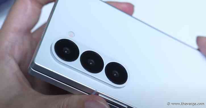 Samsung Galaxy Z Fold 6 prototype points to a squared-off design