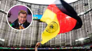 Söder teilt Gruppen-Foto kurz vor EM-Auftakt aus dem Stadion – alle reden nur über das Outfit des CSU-Chefs