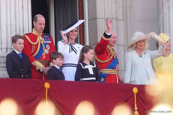 UK royals unite on palace balcony, with Kate back at her first public event since cancer diagnosis