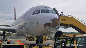 Airbus mit zerfetzter Nase: Flugsicherung zweifelt Angaben der Hagel-Piloten an