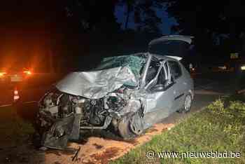 Twee bestuurders naar ziekenhuis na frontale klap