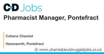 Cohens Chemist: Pharmacist Manager, Pontefract