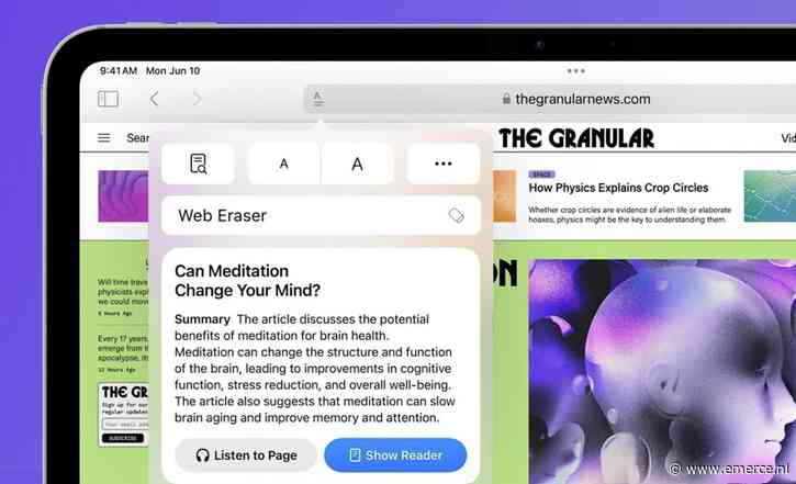 Apple lijkt controversiële Safari Web Eraser achter te houden