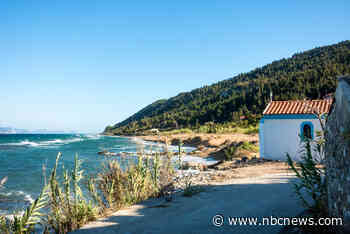 American tourist found dead on small Greek island west of Corfu. 3 other tourists are missing.