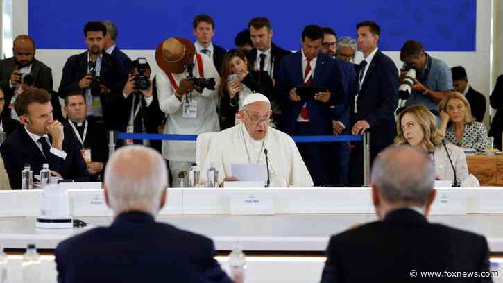 Pope Francis warns of AI in first-ever G-7 papal address, urges 'safeguards' for 'proper human control'