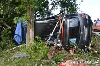 Schwerer Unfall auf der B 241 bei Borgholz