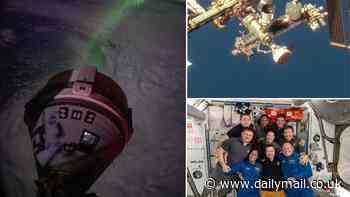 See the Northern Lights... from space! Stunning video filmed by NASA astronaut shows a brilliant green aurora from 250 miles above Earth