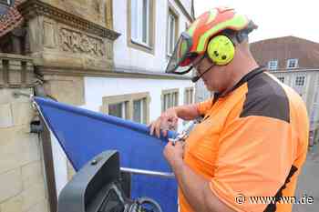 Der Prinzipalmarkt verliert seinen Fahnen-Schmuck