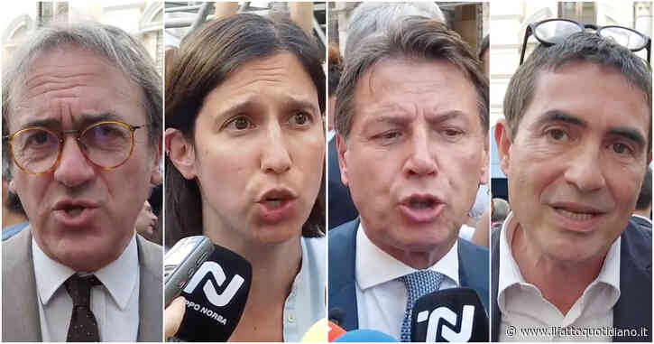 Premierato, le opposizioni in piazza. Da Schlein a Conte, la promessa dell’unità: “Che bello tante bandiere diverse insieme per la Costituzione”