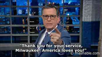 Stephen Colbert defends Milwaukee after Donald Trump called it a 'horrible city'