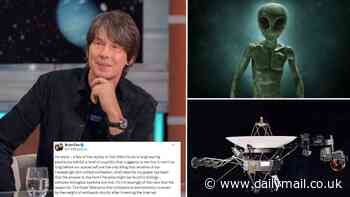 Professor Brian Cox warns that human spacecraft could soon be all that remains of 'our increasingly dim-witted civilisation' as he hails NASA's fixed 47-year-old Voyager 1 probe - and says why we're yet to hear from aliens