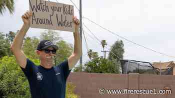 Phoenix's mustached firefighter takes to social media for another hot weather PSA