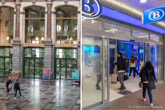 NMBS haalt loketten in Antwerpen-Centraal weg uit grote hal, verhuis zint TreinTramBus niet: “Automaten zijn er ook verdwenen”