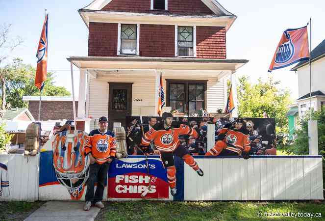 Is that Connor McDavid? Oilers fan decorates yard with life-size player paintings