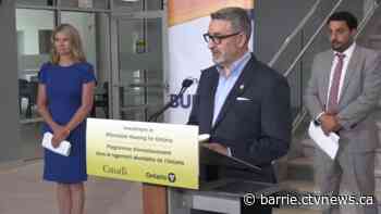 Federal and provincial governments support affordable housing in Orillia