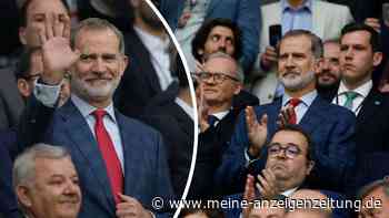Kurz nach 10. Thronjubiläum: König Felipe von Spanien ohne Letizia bei der EM im Stadion